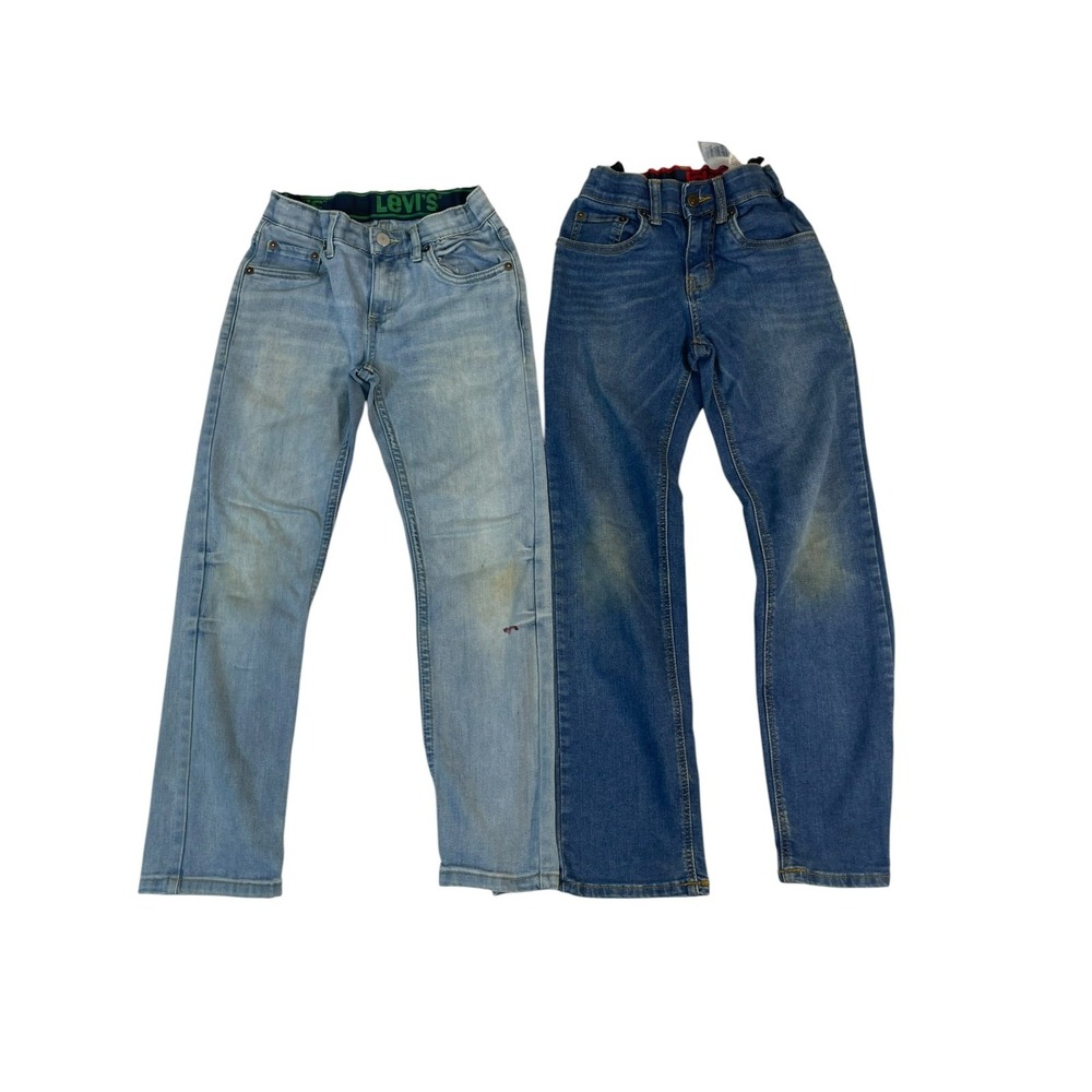 Levi's 511 Jeans Boys 10 Reg 25X26 Blue Denim‎ Slim Fit Casual Travel Lot Of 2